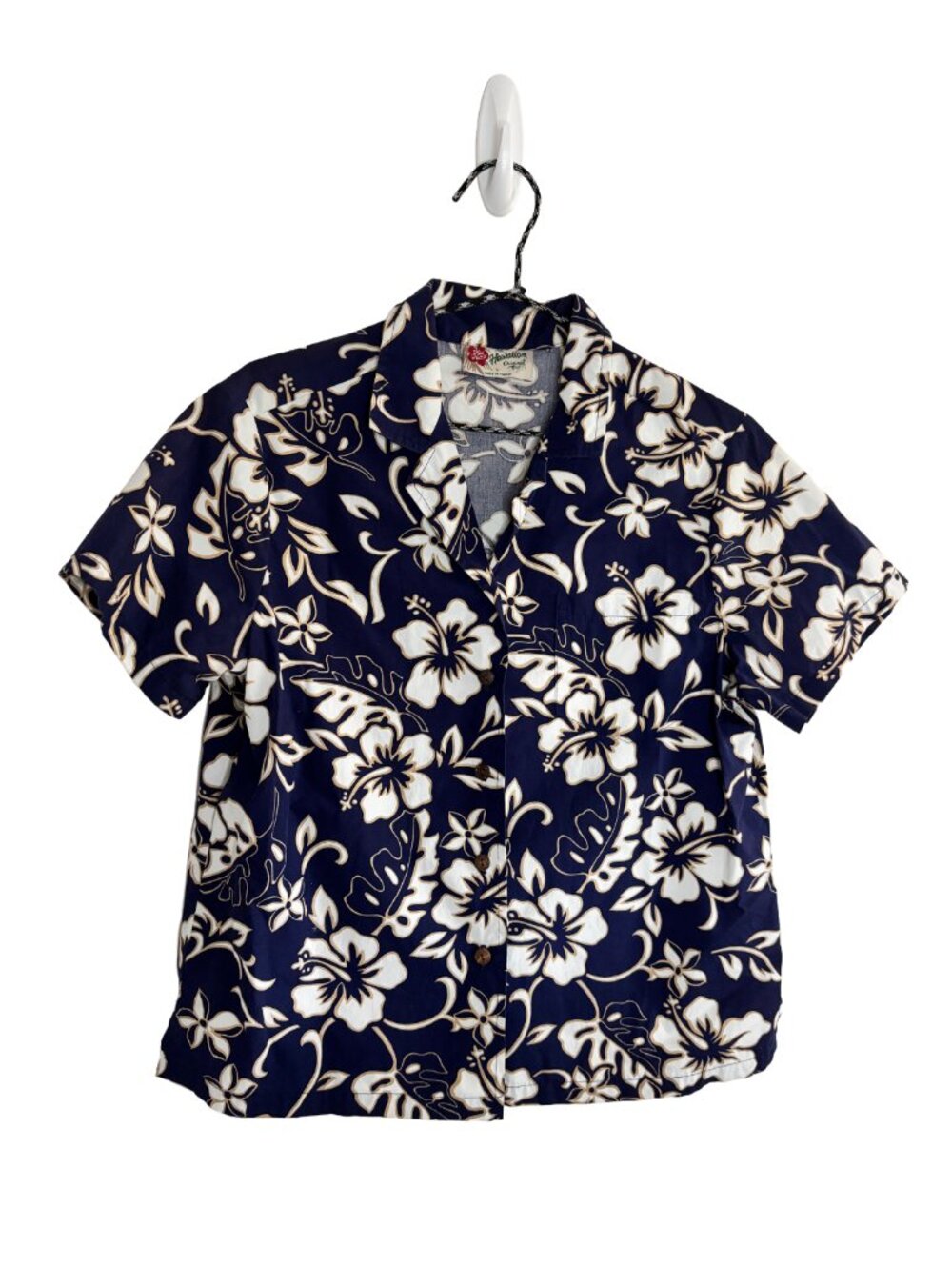 Hilo Hattie Classic Hawaiian Floral Print Short Sleeve Button Up Aloha Shirt
